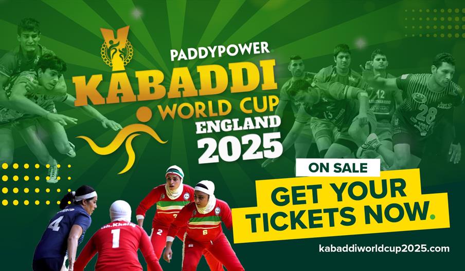 Kabaddi World Cup England 2025, get your tickets now.